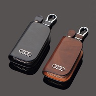 Leather Key Wallet Car Key Bag Multi Function Key Case for Audi A4L Q5L A5 A3 A6 C5 Q5 Q7 R8 RS5 RS3