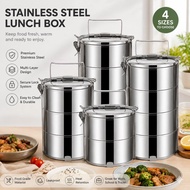 2/3/4/5 Tier Stainless Steel Food Carrier Tiffin Carrier 14cm Tingkat Nasi Economy Rice Catering Con