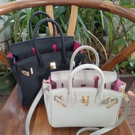 Chelsea-pink Platinum Bag Togo Genuine Leather Contrast Color Shoulder BK Bag Handbag