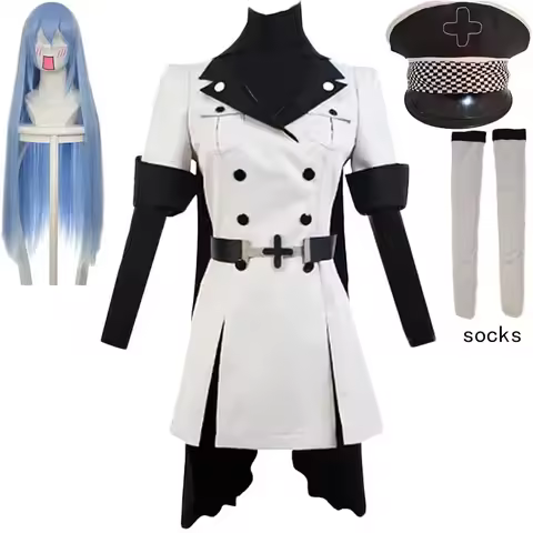 Cosplay Anime Esdeath Empire Cosplay Kostuum Manga Algemeen Uniform met Hoed Sokken voor Halloween O