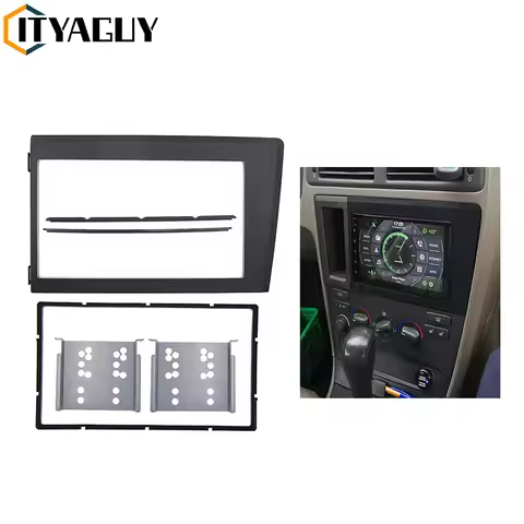 Double Din Car DVD Radio Frame for Volvo XC70 V70 S60 1998—2004 Face Bezel 2 Din Installation Kit Fa