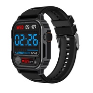 นาฬิกาสุขภาพ New Military Smart Watch AMOLED 485*520 HD Screen Compass GPS Sport Fitness Tracker AI Voice Bluetooth Call Smartwatch Men Women