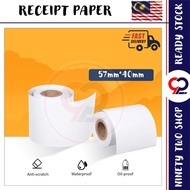 Cheapest Price Coreless 57mm x 40mm Thermal Receipt Paper Roll Kertas Resit Mesin Printer Merchant Cash Register 热敏收银纸