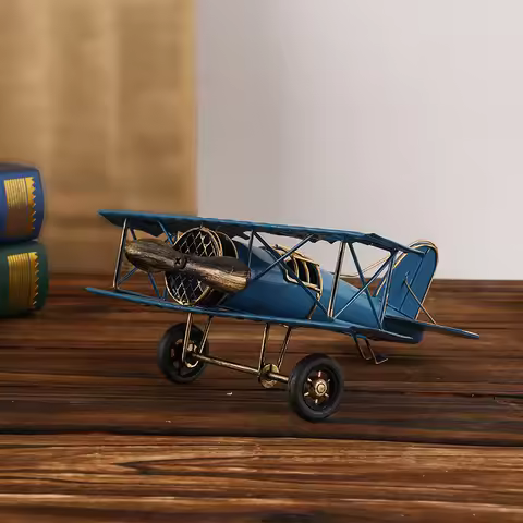 Retro Iron Metal Aircraft Model Vintage Airplane Metal Plane Ornament Plane Model Artwork Handicraft
