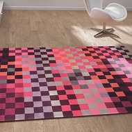 德國Esprit home 格紋地毯-紅色系-200x300cm (ESP2834-01)