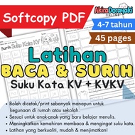 08 PDF [softcopy] Latihan Baca dan Surih Suku Kata KV+KVKV Lembaran Kerja Bahasa Melayu - printable