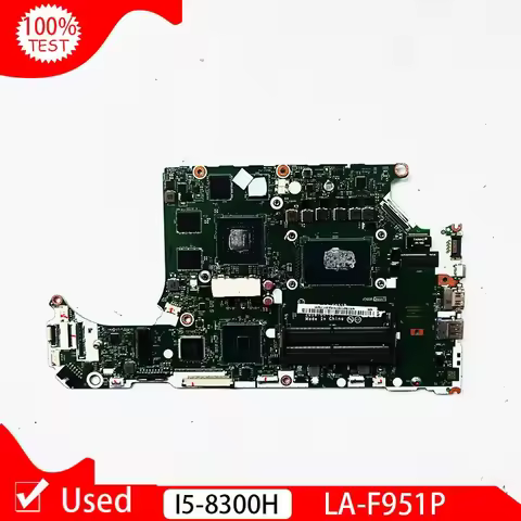Used Laptop Motherboard Mainboard For Acer NITRO 5 AN515-52 AN515-53 DH5VF LA-F951P I5-8300H I5 CPU 