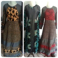 longdress batik gamis batik kombinasi gamis batik terbaru