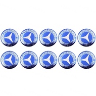 Xinfan ad | 10 PCs 14mm car key sticker emblem car logo sticker for Mercedes Benz a b R G Class GLK 