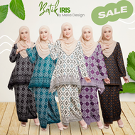 Melia Design Batik Viral Baju Kurung Murah Cotton Moden Ironless Tak Payah Gosok BATIK Tradisional Hitam plus size