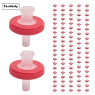 [Torribaly]100 PCS Syringe Filter PTFE Syringe Lab Filter Membrane Diameter 0.22μM Pore Size HPLC