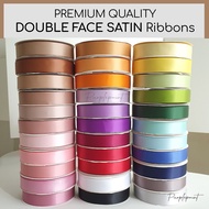 50 Yards Premium DOUBLE FACE SATIN RIBBON 1inch (50 yards) High Quality Ribbons