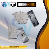 TOUGHBUILT Carbon Steel Utility Knife Cutter Razor Blades (5pc/Pack) Cowhorn Trapezoidal Hook Blades