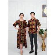 Ethnic couple ktu with crab motif, kebaya model