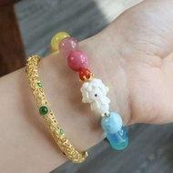 天然原礦猛獁牙小醜王子 多寶水晶手持