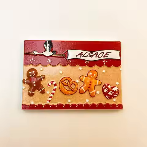 Alsace Tourist Souvenirs High-Value Niche Resin Three-Dimensional Christmas Gingerbread Man Decorati
