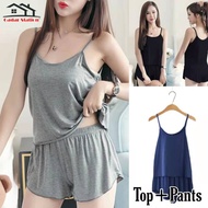 CS_Sexy lingerie women pyjamas pajamas baju tidur perempuan t shirt nightwear