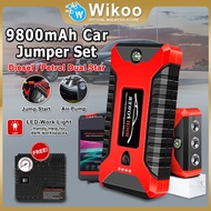 ♤99800Mah Car PowerBank Jump Starter Car Emergency jumper powerbank with pump jumper kereta 12V Car Jumper USB Charger✬