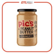 Pic's - "香港行貨" 新西蘭無添加糖 天然花生醬 海鹽口味 (顆粒-香脆口感) 粗粒花生醬 黑蓋 (380g) 面包醬《Best Before: 2027/10》