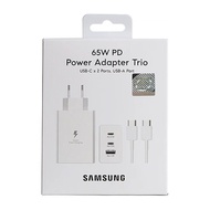 อะแดปเตอร์พลังงาน Samsung 65W ของแท้สำหรับ S22 Samsung Galaxy S23โน้ตพิเศษ10 + 5G 20 USB สายชนิด C ช