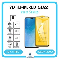 (BELI 2 PERCUMA 1) VIVO Tempered Glass Screen Protector FULL COVER 9D Y15/Y17/V19/V20/X50/Y20/X60/V21/Y33s/X70/Y76/V23e BZHJ