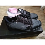 Travis Scott Air Jordan 1 Low OG “Black Phantom” Sneaker AJ1 PENGHANTARAN PERCUMA PANTAS