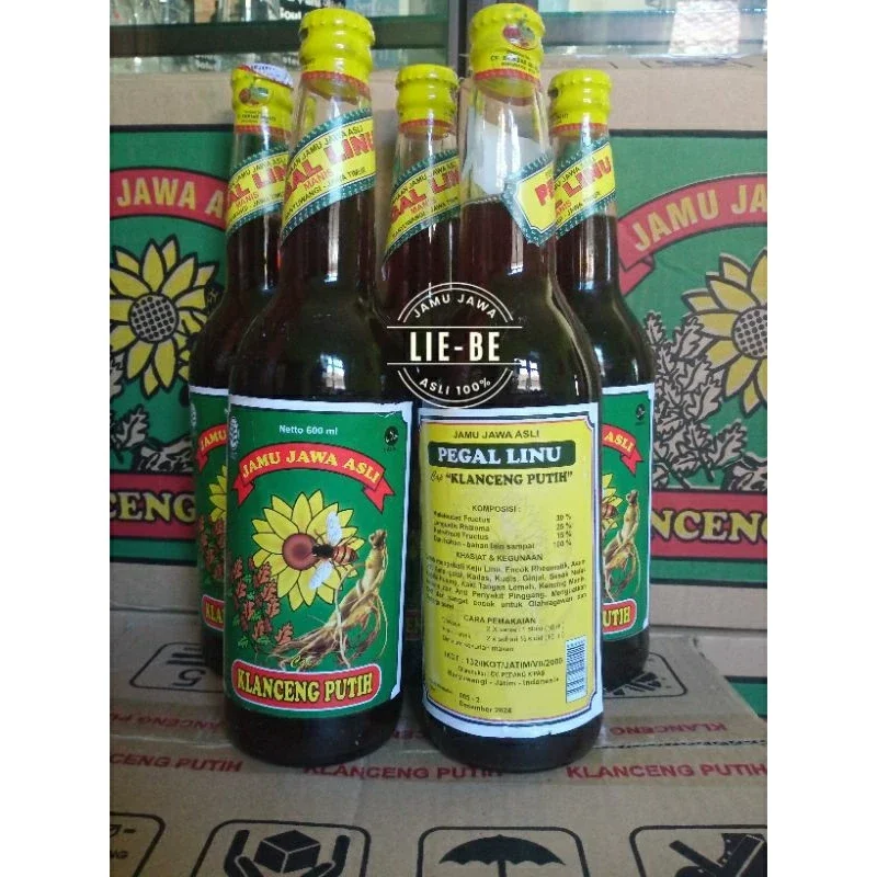 KLANCENG PUTIH 600 ml"ASLI"100%, JAMU JAWA ASLI PEGAL LINU CAP KLANCENG PUTIH