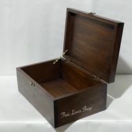 Teak Box Storage Organizer Width 20 x Length 30 x Height 13 cm.-