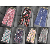 S.S.PH FASHION FLORAL PANTS WAIST WIDE LEG TROUSER LINEN (81-90%)