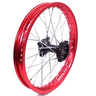 Black Hub 1.60-17 Inch Front 1.60-17 Inch Rear Rims Aluminum Alloy Wheel Rims for KLX CRF Kayo BSE D