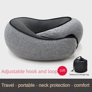 Travel Pillow  Memory Foam Airplane Pillow with Removable Cover Breathable Travel Neck Pillow with S