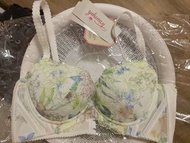 日本帶回 Triumph 黛安芬70c 綠花蕾絲內衣文胸 lase bra