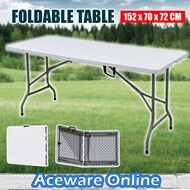 5FT Foldable Banquet Table Meja Lipat Pasar Malam Niaga Camping Folding Table Catering Hall Event Bu