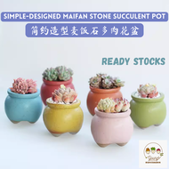 Simple Designed Maifan Stone Flower Succulent Pot 简约造型麦饭石多肉花盆