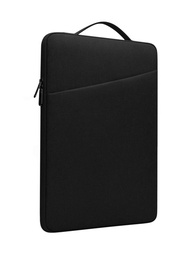 筆記型電腦袖套，耐用的公事包防震保護套，手提袋可攜式14英寸HP戴爾華碩筆記本電腦前袋，黑色