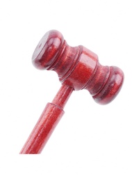 1pc Handcrafted Wooden Gavel And Sound Block Set For Auctions, Courtrooms, And Meetings Smooth-Finis