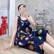 Đồ bộ tole nữ bộ lanh mặc nhà quần lửng áo sát nách phom babydoll (43-75kg)