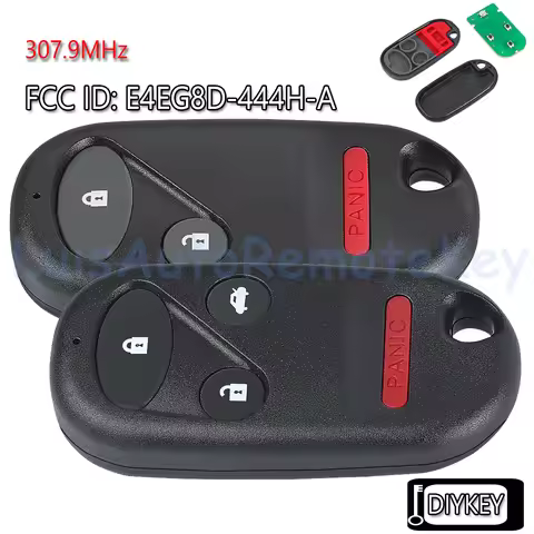 3 / 4 Buttons Modified Remote Car Key Fob 307.9MHz for Acura CL RL TL MDX 2001 2002 2003 2004 2005 2