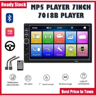 Car MP5 Player 7018B 7 Inch TFT Screen Double 2 DIN Car FM Stereo Radio Player Kereta Player Bluetoo