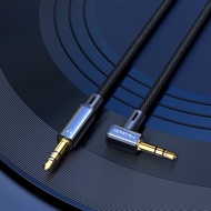 MCDODO CA759 CA7590 Right Angle AUX Cable DC 3.5mm Male To Male Hi-Fi Stereo 90 Degree 24K Gold Plat