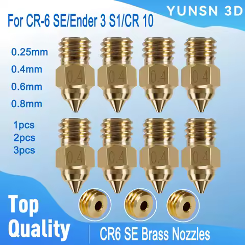 MK8 Nozzle CR-6 SE Hard Steel Brass Copper Plated Nozzles 3D Printer Parts for CR6 SE CR5 PRO Ender 