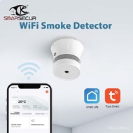 Graffiti Smart Home zigbee Smoke Detector Fire Sensing Wireless Fire Protection wifi Smoke Detector