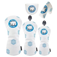 High Quality Polar Bear Golf Wood Cover 1/3/5/UT Club Protective Cover No. 1 Wood/Fairway Wood/Iron 