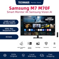 Samsung 43" Smart Monitor M7 M70F 4K Samsung Vision AI ( LS43FM702UEXXS ) with 3 Years Warranty
