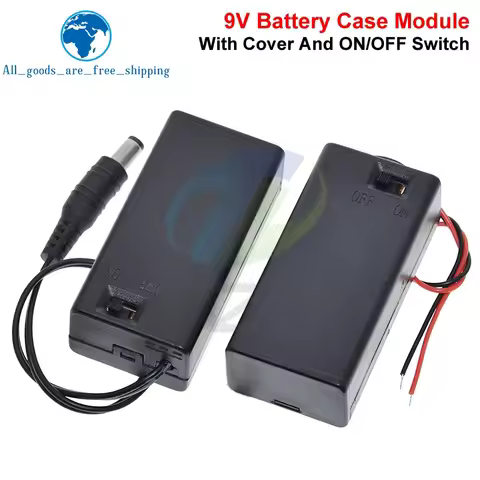 9 Volt Battery Holder Box PP3 9V Battery Case Clip With ON/OFF Switch Wire Lead Cover For 6F22 DIY S