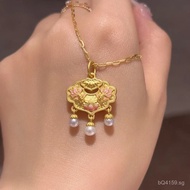 Necklace Collarbone Chain Gold-Plated Gradient Wholesale Pendant Chinese Style Koi Enamel Ten Miles 