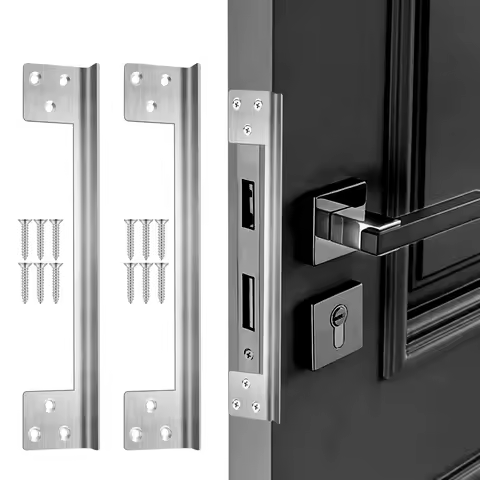 1/2pcs 7 inch Door Latch Guard Shield Plates Outswing Door Security latch plate Door Reinforcement S