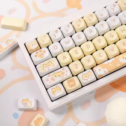 2025 New 95Keys MOA Profile Shiba Inu Keycaps PBT Dye Sublimation Gaming Mechanical Keyboard Key Cap