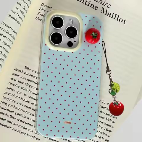 Korean Ins Fun Point Cute 3D Tomato Phone Case For Xiaomi Redmi Note K60 15C 15 14 13 12 12C 11 10C 