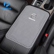 FFAOTIO Car Arm Rest Cushion Center Console Cover Car Interior Accessories For Nissan Note GTR Qashqai Serena NV350 Kicks